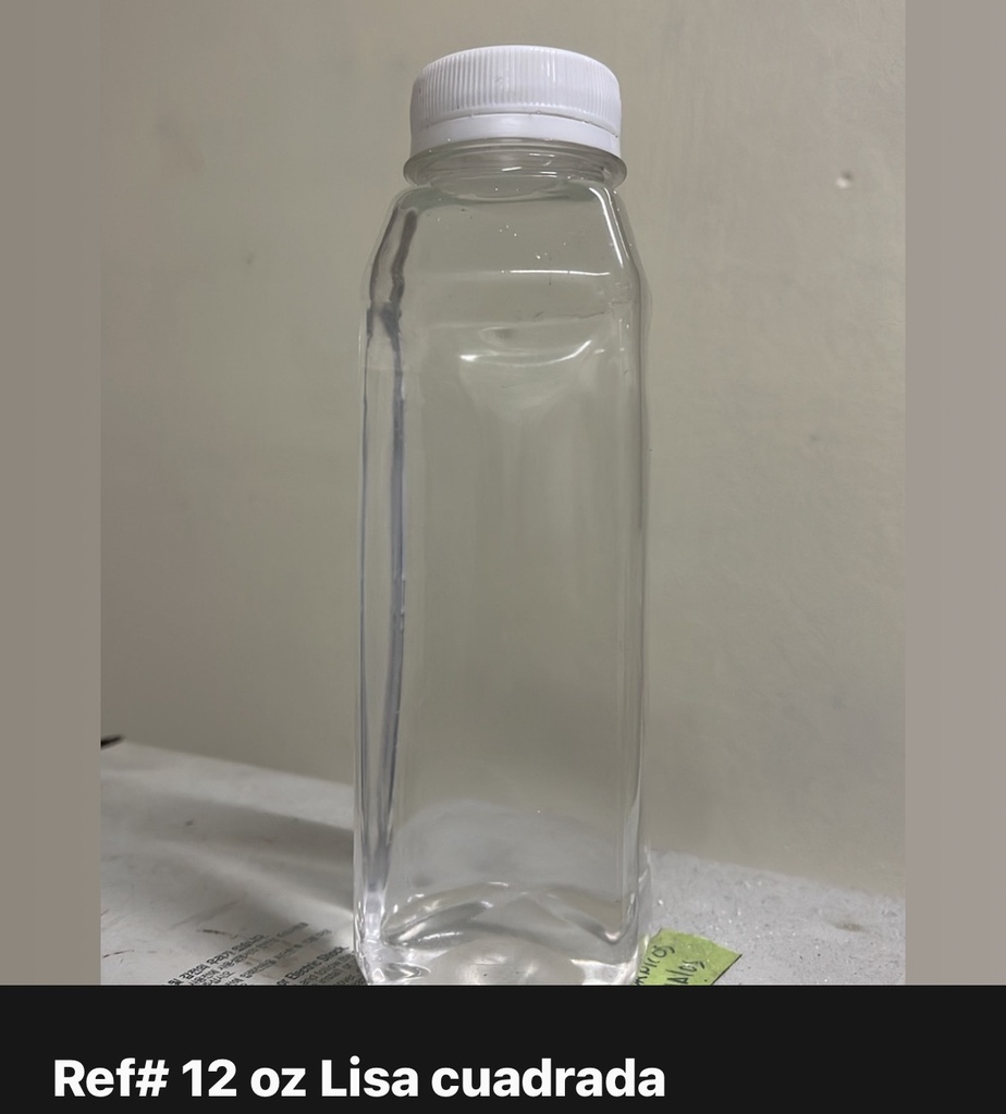 Botella de 12 onzas Cuadrada (Clear)