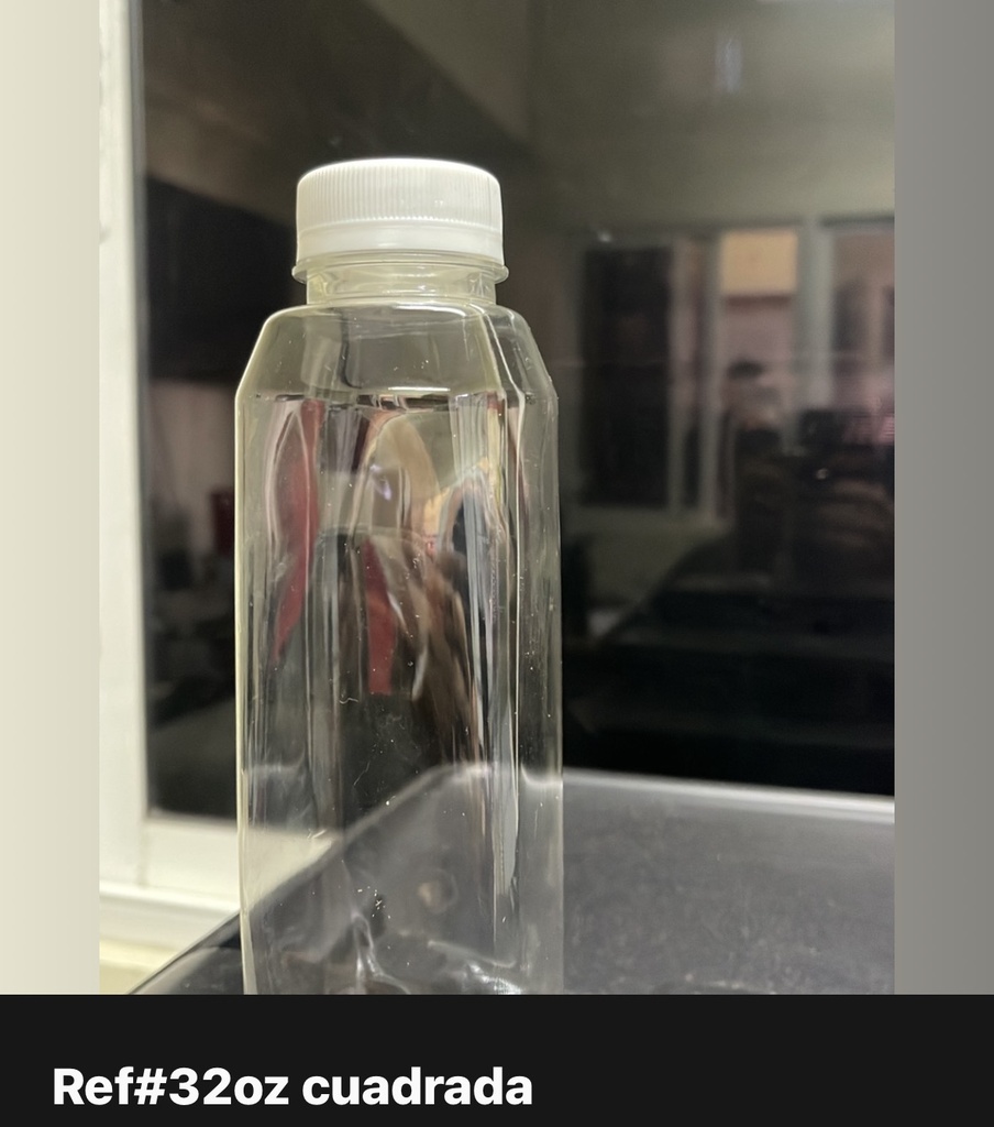 Botella de 32 onzas Cuadrada (Clear)