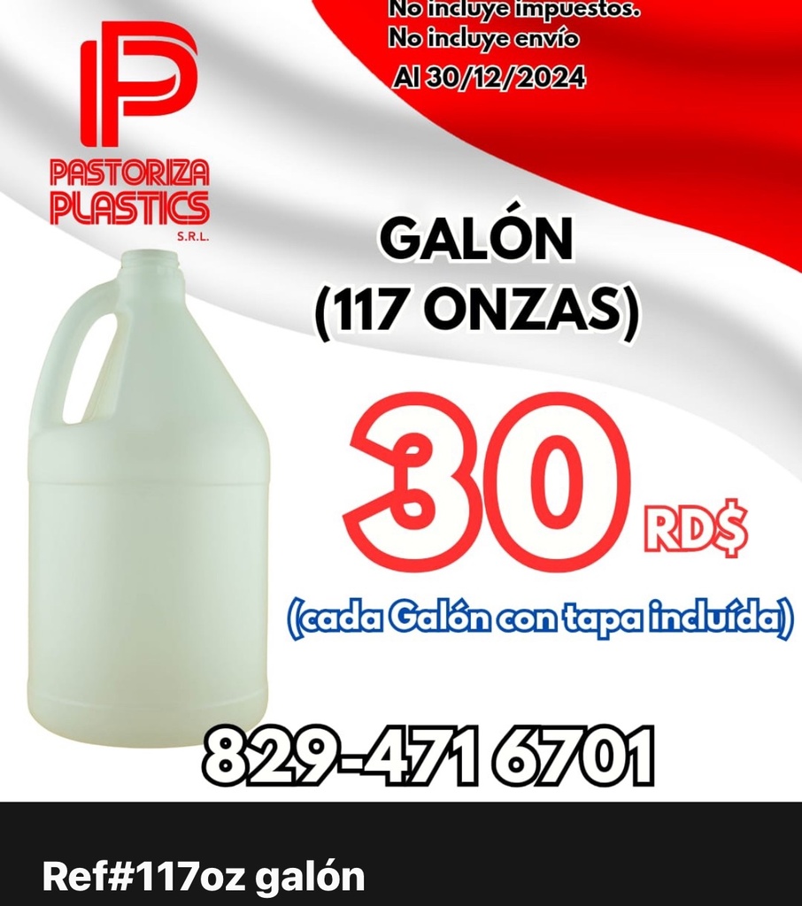 Galón Cónico de 117 onzas (Natural)